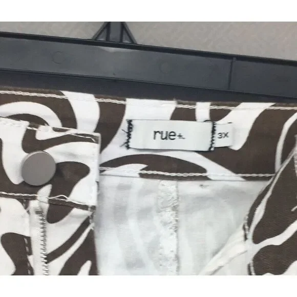 New Rue21‎ Skate High Rise Straight Leg Brown White Jeans Size 3X Women - Picture 12 of 12